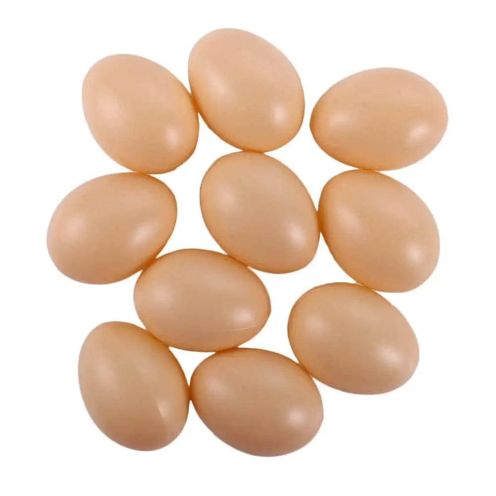 Fake Plastic Eggs Set of 10 – Paintable Easter & Nest Eggs Fake Play Eggs Oasis Select yellow