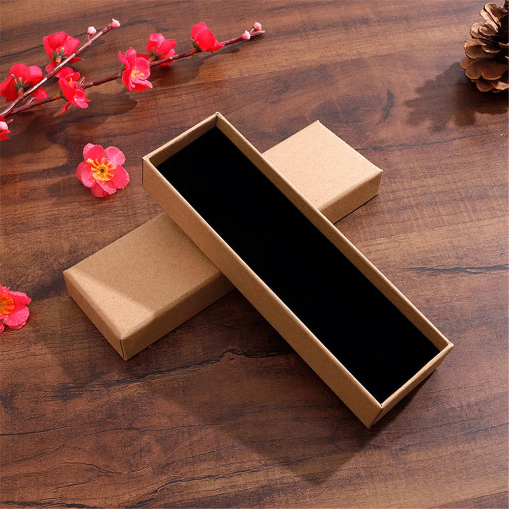Retro Kraft Paper Gift Box – Jewelry, Bookmark & Pen Packaging