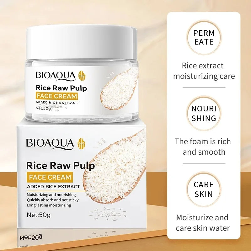 Rice Serum Face Cream – Moisturizing, Brightening & Anti-Aging Face Moisturizer Cream Oasis Select