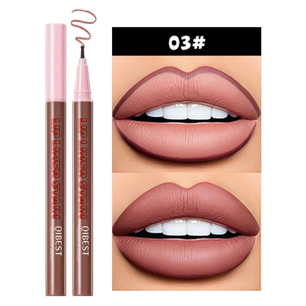 QiBest Matte Liquid Lip Liner Pen – Waterproof, Long-Lasting