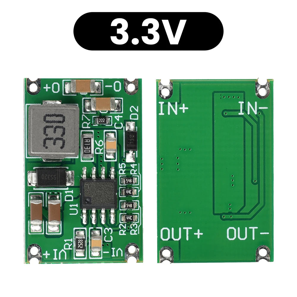 Mini DC-DC Buck Converter 48V 60V 120V to 3.3V 5V 12V Step-Down Power Module with Over Temperature Short Circuit Protection Oasis Select 3.3V