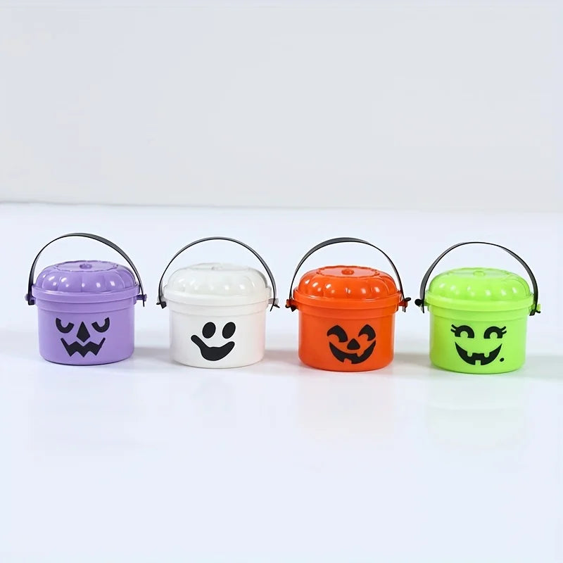 12-piece Halloween mini plastic gift set, various pumpkin face storage containers, "Trick or Treat", home decoration Oasis Select