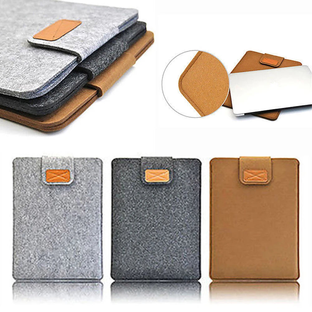 Felt Sleeve Slim Tablet Case Cover Bag for MacBooks Air Pro 11 13 15 Inch Solid Color Tablet Storage Bag Oasis Select