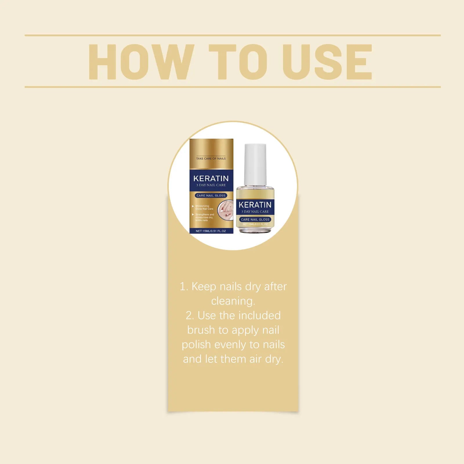 Cuticle Oil – Vitamin E & Argan Oil for Nail Growth, 15ml