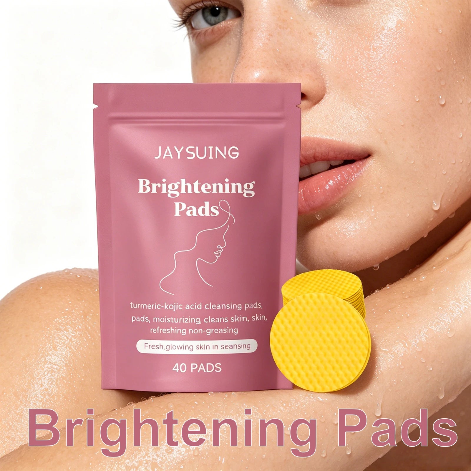 Turmeric Kojic Acid Brighten Cleansing Pad Adjust Water Oil Balance Remover Cottons Improve Skin Roughness Exfoliate Soothing Oasis Select