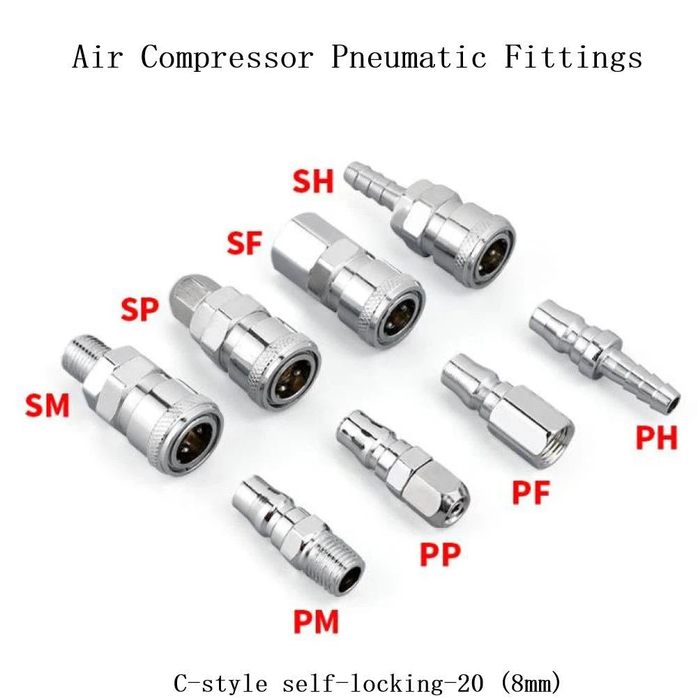 1Pc Pneumatic Fittings Air Compressor Hose Quick Coupler Plug Socket Connector Tool Parts High Quanlity Oasis Select