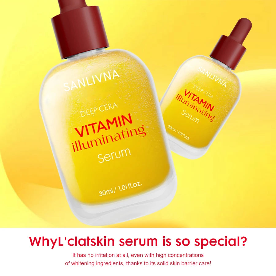 Vitamin C and niacinamide serum brightens skin tone and is rich in bakuchiol to improve and cleanse pores for facial care Oasis Select