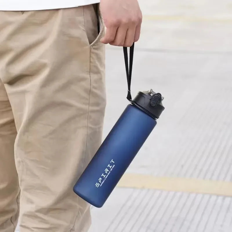750ml Water Bottle with Carrying Strap Matte Frosted Surface Leak Proof Design Lightweight Portable for Outdoor Hiking Camping Oasis Select