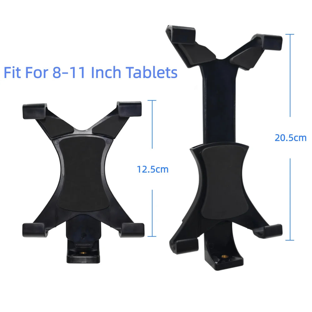 Universal Tablet Tripod Mount Clamp with 1/4" Thread | iPad & Galaxy