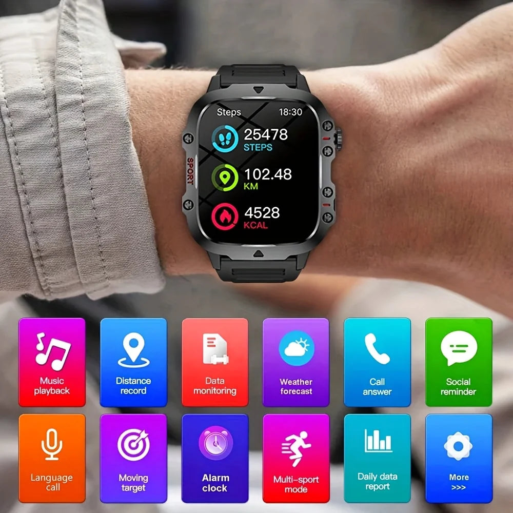 ERUN Smartwatch 1.81" Touchscreen | Alexa, Calls & Sleep Tracker