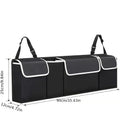 Car trunk storage bag SUV car seat back hanging bag Multi functional storage mesh bag Car interior storage items Oasis Select black