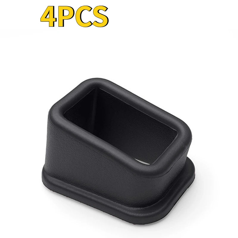 Anti-Slip Silicone Holder 1/2/4PCS Car Seat Belt Slot Fixer Safety Belts Lock Buckle Fixing Auto Interior Decorative Accessories Oasis Select 4PCS black