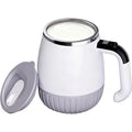 Intelligent temperature-sensitive coffee cupmagnetic automatic stirring cupelectric portable milkshakecupshakercupcharging model Oasis Select off-white