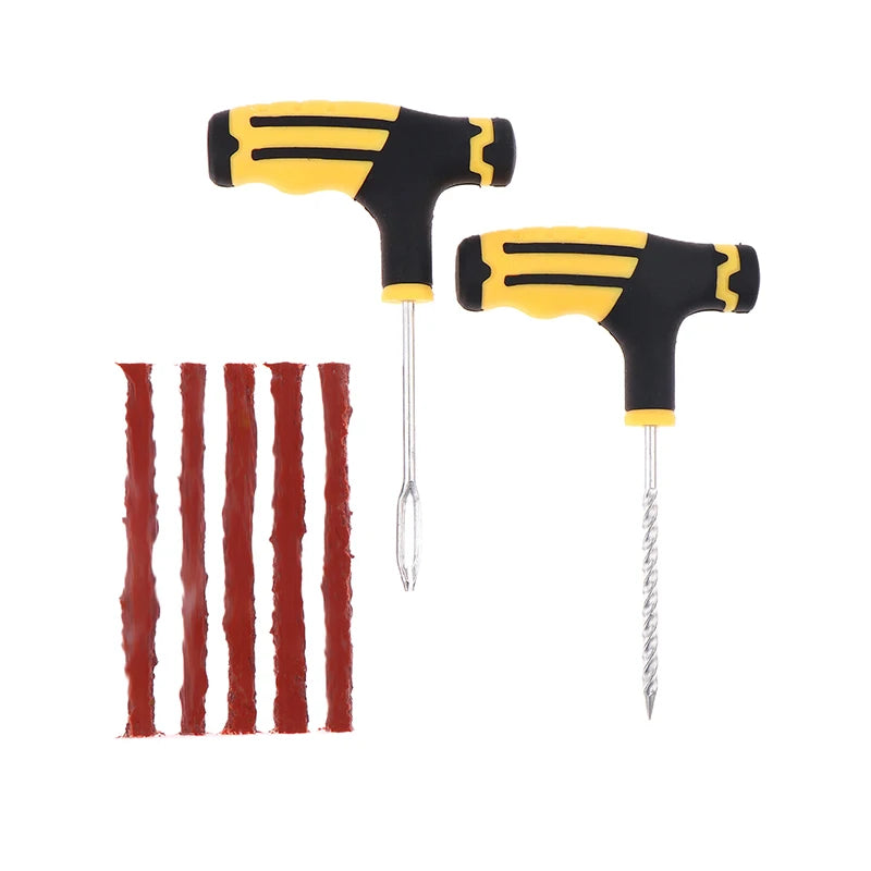 All-In-One Tire Repair Tool Kit for Cars and Bikes, Featuring Studding Tool, Tubeless Tyre Puncture Plug, and Rubber Strip Oasis Select