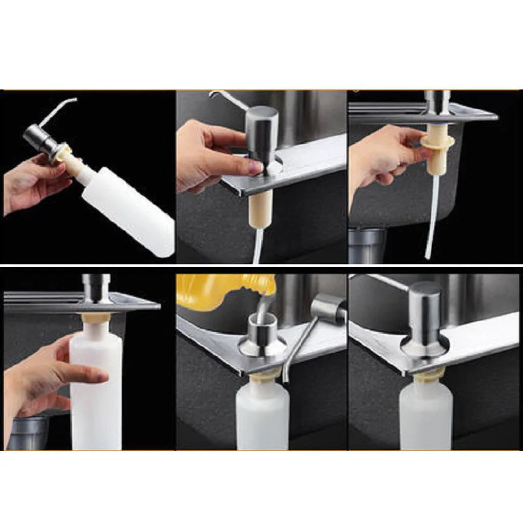 Built-In Countertop Soap Dispenser 300ml – Kitchen Sink Pump Soap Dispenser Oasis Select
