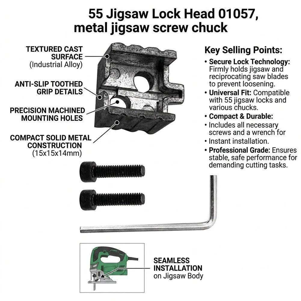 Jigsaw Screw Chuck Blade Clamp for Reciprocating Saw – 55mm Jigsaw Blade Chuck Oasis Select