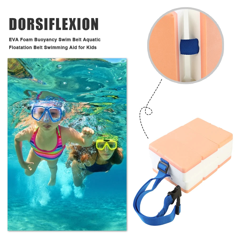 Swimming Inflatable Float Swimming Back Floating Board Adjustable Adult Kid Aquatic Swim Training EVA Belt Swim Accessories Oasis Select
