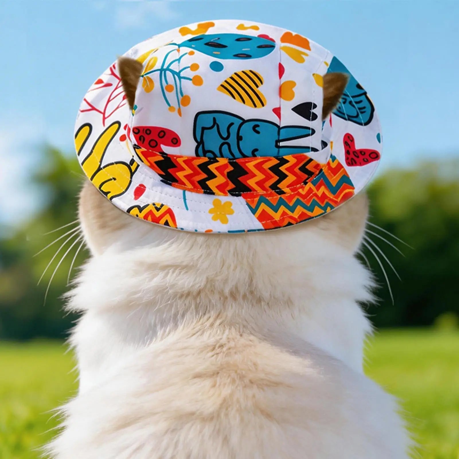 1PC Pet Sun Hat Adjustable Pet Sun Hat Cat Dog Breathable Dog Sunshade Hats Outdoor Travel Pet Fisherman Hat Sun Protection Oasis Select