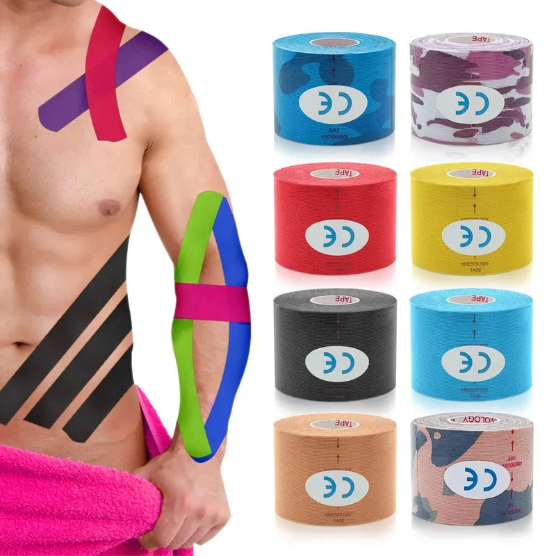 1pcs Kinesiology Tape Roll Cotton Elastic Adhesive Muscle Bandage Strain Injury Support Neuromuscular Sport Kinesiotape Oasis Select