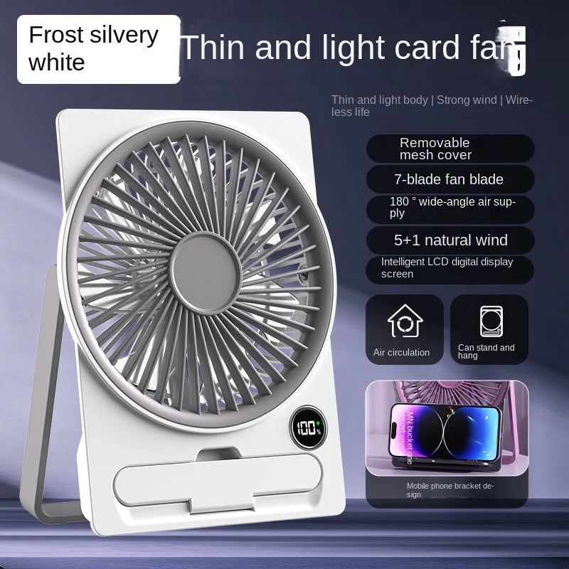 Ultra-Thin USB Rechargeable Desktop Mini Fan | 5-Speed KP-11