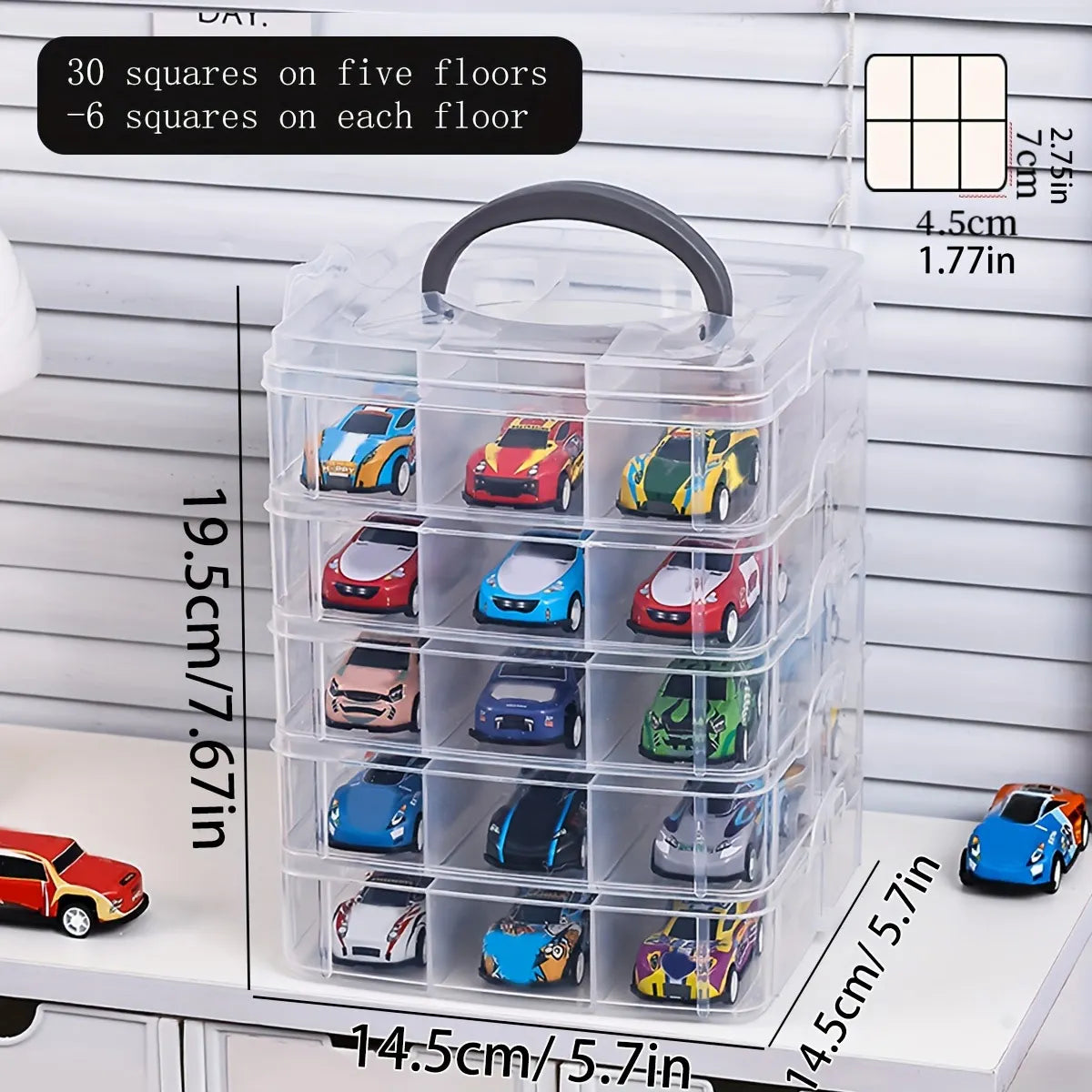 1pc Transparent and Minimalist Toy Storage Box, Dustproof and Moisture-Proof, Jewelry, Earrings, Portable Storage Box Oasis Select 5 layers-transparent