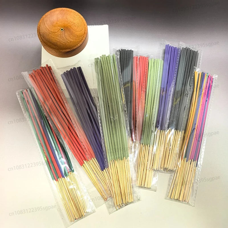 10Packs Handmade Incense Sticks with Wooden Incense Holder,White Sage,Dragon Blood,Cherry Blossom,Lavender for Yoga Meditation Oasis Select