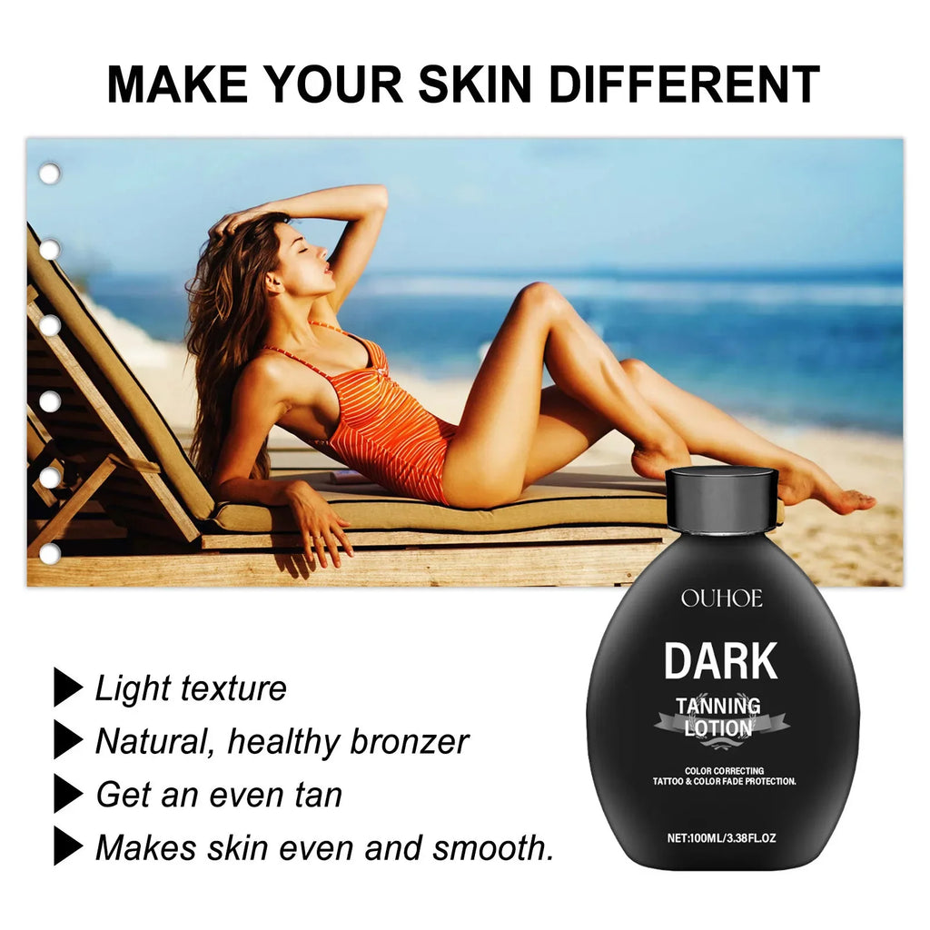 Self Tanning Lotion Long Lasting Bronzer Dark Wheat Sunless Tanner For Face Body Solarium Moisturizing Nourish Fake Tan Cream Oasis Select