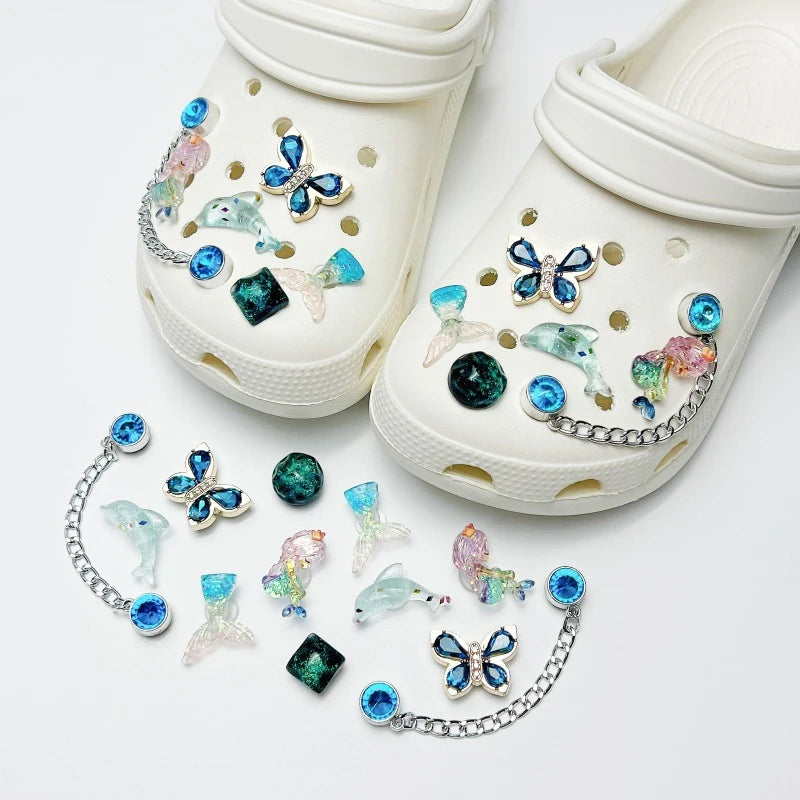 Fashion Shoe Accessory Set, decorative shoe buckles, removable, suitable for sandals and flip-flops. Oasis Select CJ-266