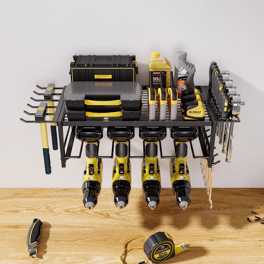 Multi-layer power tool storage rack Wall-mounted hand drill tool rack Garage screwdriver bracket Tool storage rack Oasis Select