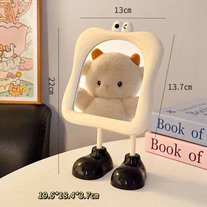 Cartoon Big Foot Tabletop Makeup Mirror | Kawaii Vanity