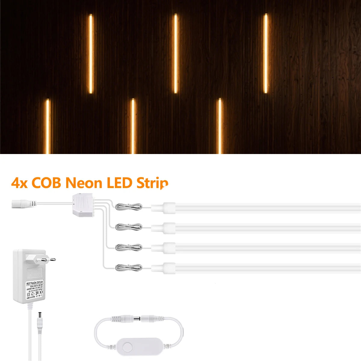 Zigbee 3.0 Smart Controller 24V COB Tape Tuya Voice Control Silicone Neon Rope Light For Silencing Board Multi Layer Cabinet Oasis Select 4Pcs LED Ribbon Warm White 1M 3.28FT