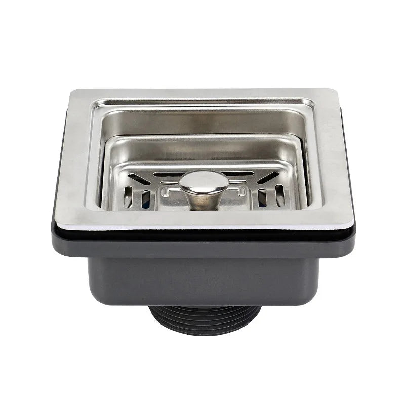 Square Stainless Steel Kitchen Sink Strainer Drainer Post Stopper Waste Plug Filter Plug Lid r Bathroom Floor Drains Oasis Select