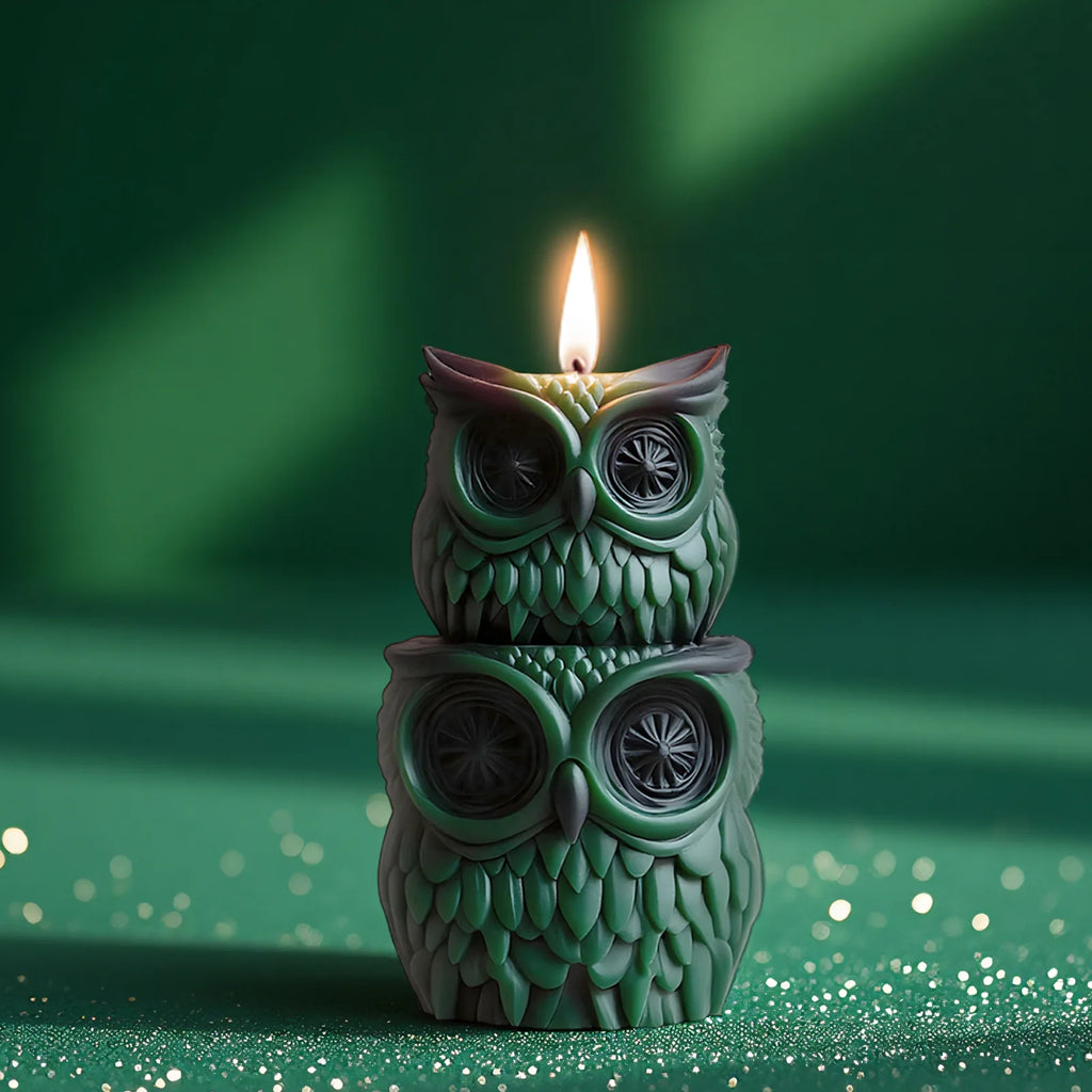 3D Pupil Light Owl Plaster Silicone Mold DIY Owl Creative Ornaments Aroma Candle Silicone Mold Oasis Select