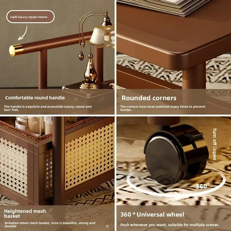 Side table living room small table sofa side cabinet removable small coffee table living room household side table side cabinet Oasis Select