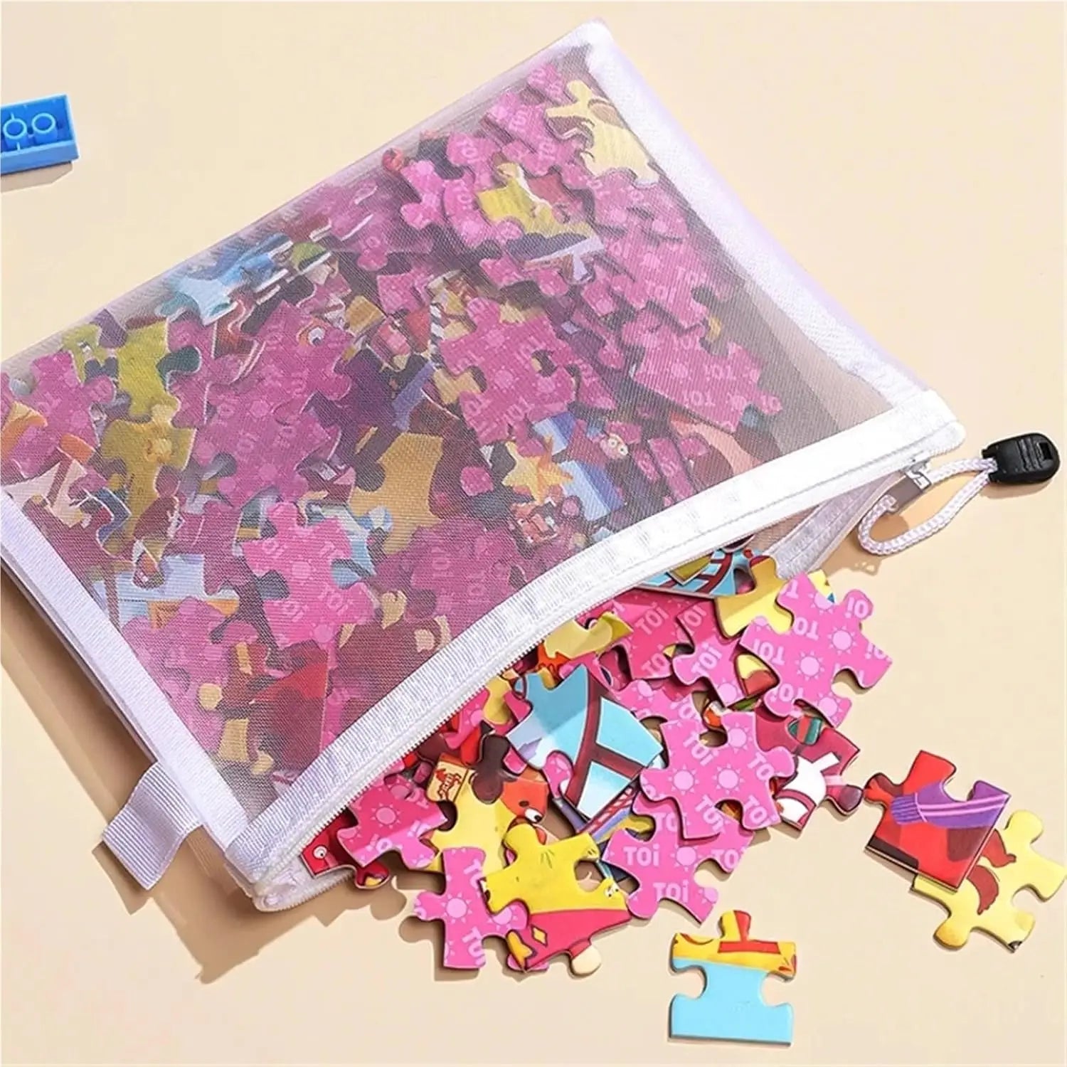 2/6/12PCS Clear Mesh Zipper Pouch Nylon Travel Toiletry Bag Makeup Organizer Stationery Pouch Portable Compact Oasis Select
