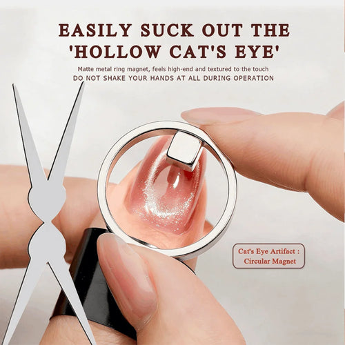 New Circular Cat Eye Nail Magnet Tool Nail 3D Cat Eye Art Magnetic Gel Polish Guide Tool DIY Magnetic Nail Helper Supplies Oasis Select