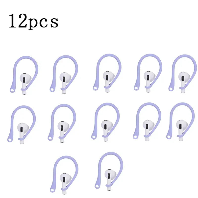1/3/6Pairs Anti-Lost Earphone Silicone Earhook For Airpods Earpods Loop Clip Headset EarHook Replacement Headphone Accessories Oasis Select 6 pairs Purple