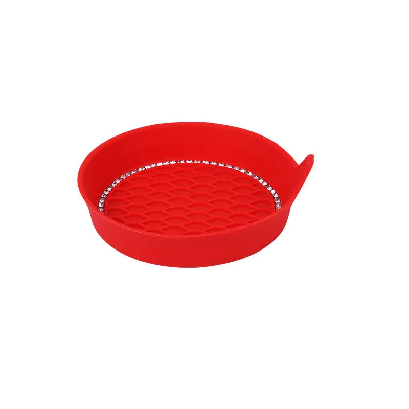 Bling Rhinestone Car Cup Holder Coasters | Non-Slip Rubber Pads