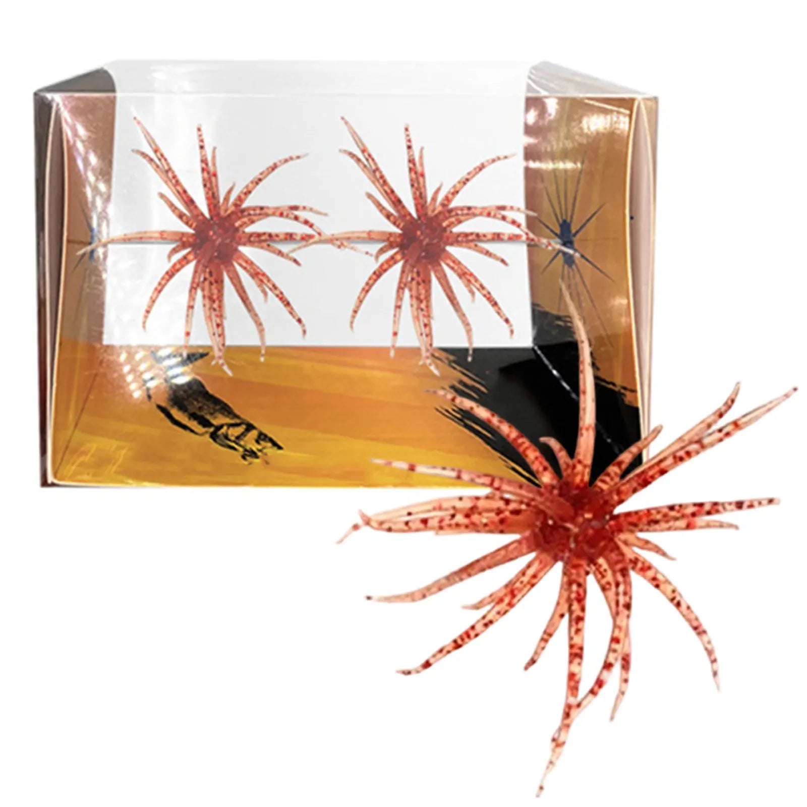 2pcs 6cm Sea Urchin Soft Bait TPR Floating Lure For Bass Mandarin Fish Sea Bream Fishing Tackle Worm Jig Head Rig Oasis Select Red