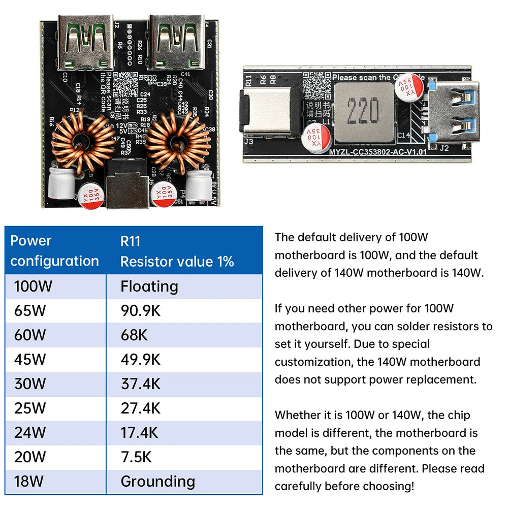 DC 6-30V Fast Charging Module PD140W Full Protocol DIY Motherboard Single-Channel Dual-Channel Desktop Charger Module Oasis Select