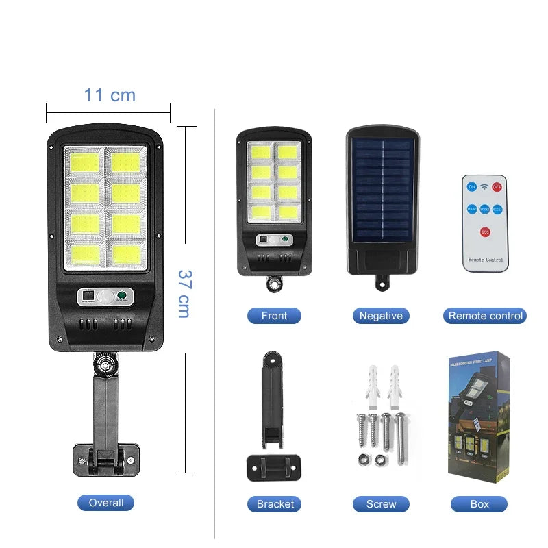30000LM 10000mAh Solar Led Light Outdoor Powerful Outdoor Solar Lamp Remote Control Waterproof Flood Light Exterior Wall Lamp Oasis Select C-5000mAh