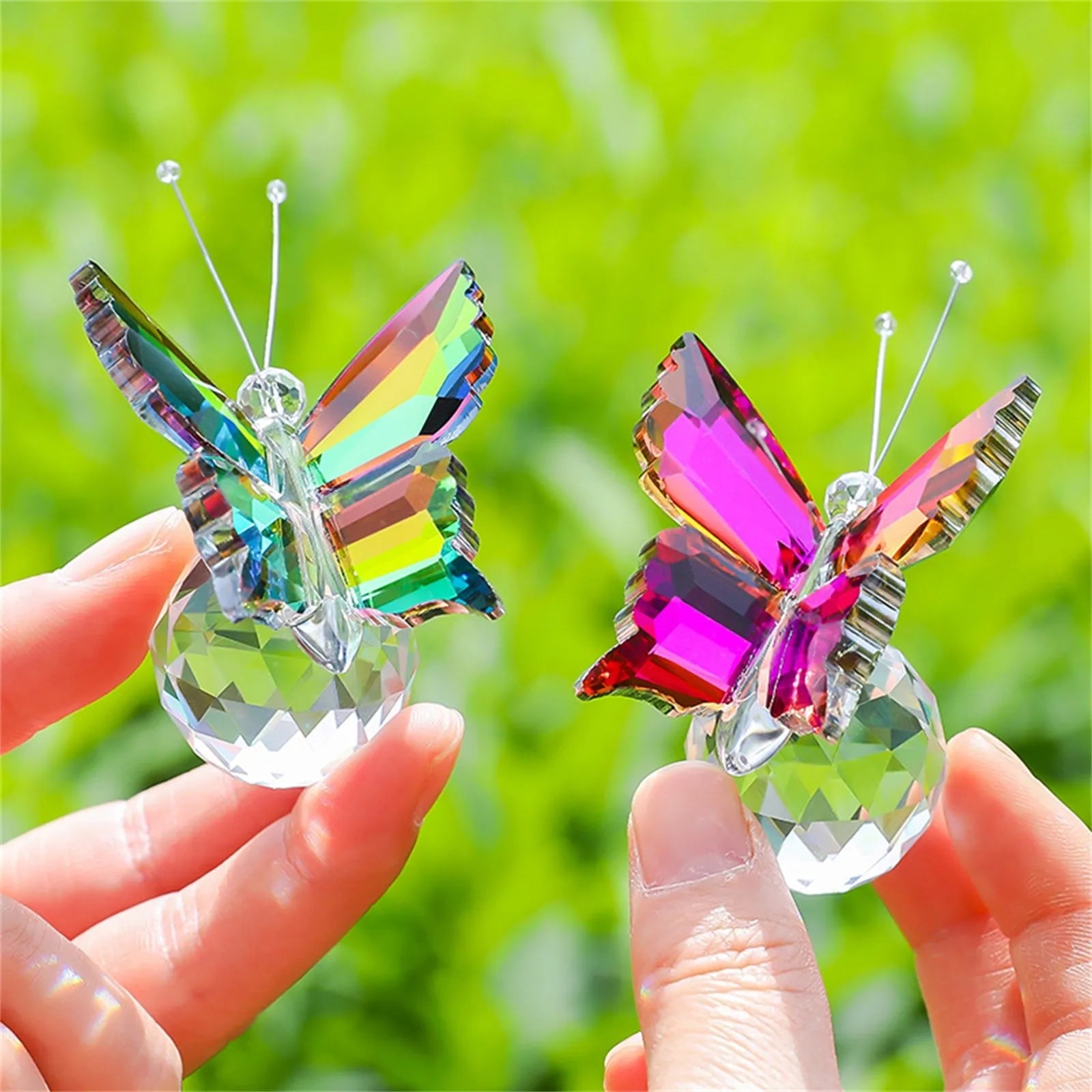 Crystal Handicrafts Three-Dimensional Butterfly Ornaments Souvenirs Small Gifts Creative Home Counter Tabletop Decoration Oasis Select