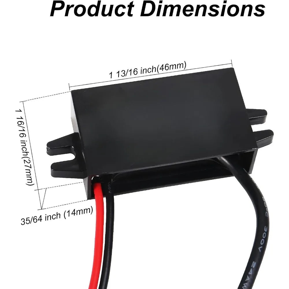 DC To DC 12V To 5V 3A 15W Buck Converter Module Waterproof Regulator With USB Charging For Car LED Display GPS Navigation Taxi Oasis Select