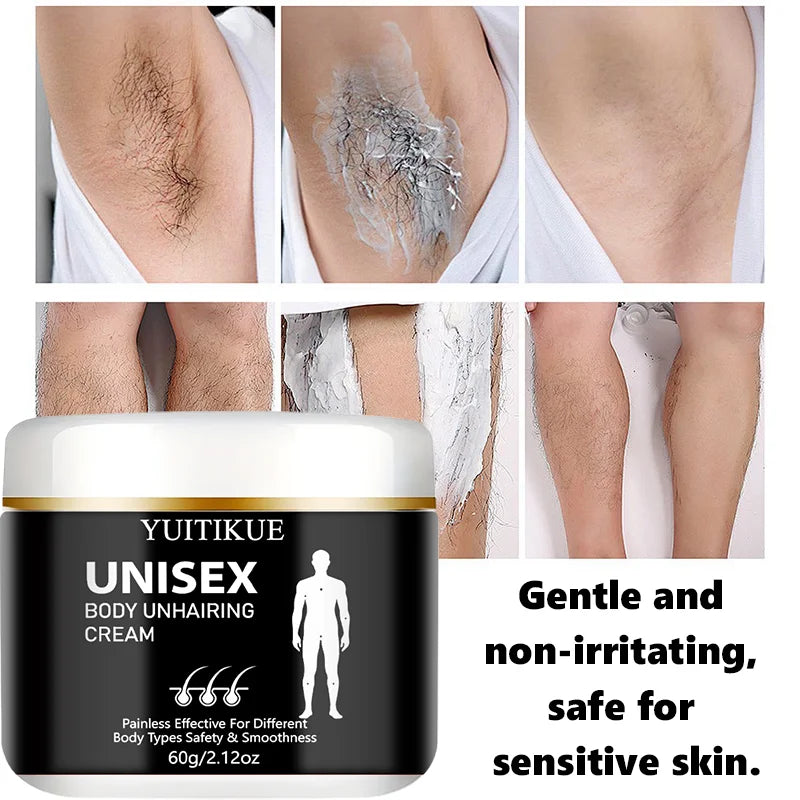 YUITIKUE Painless Body Depilatory Cream – All Skin Types 60g