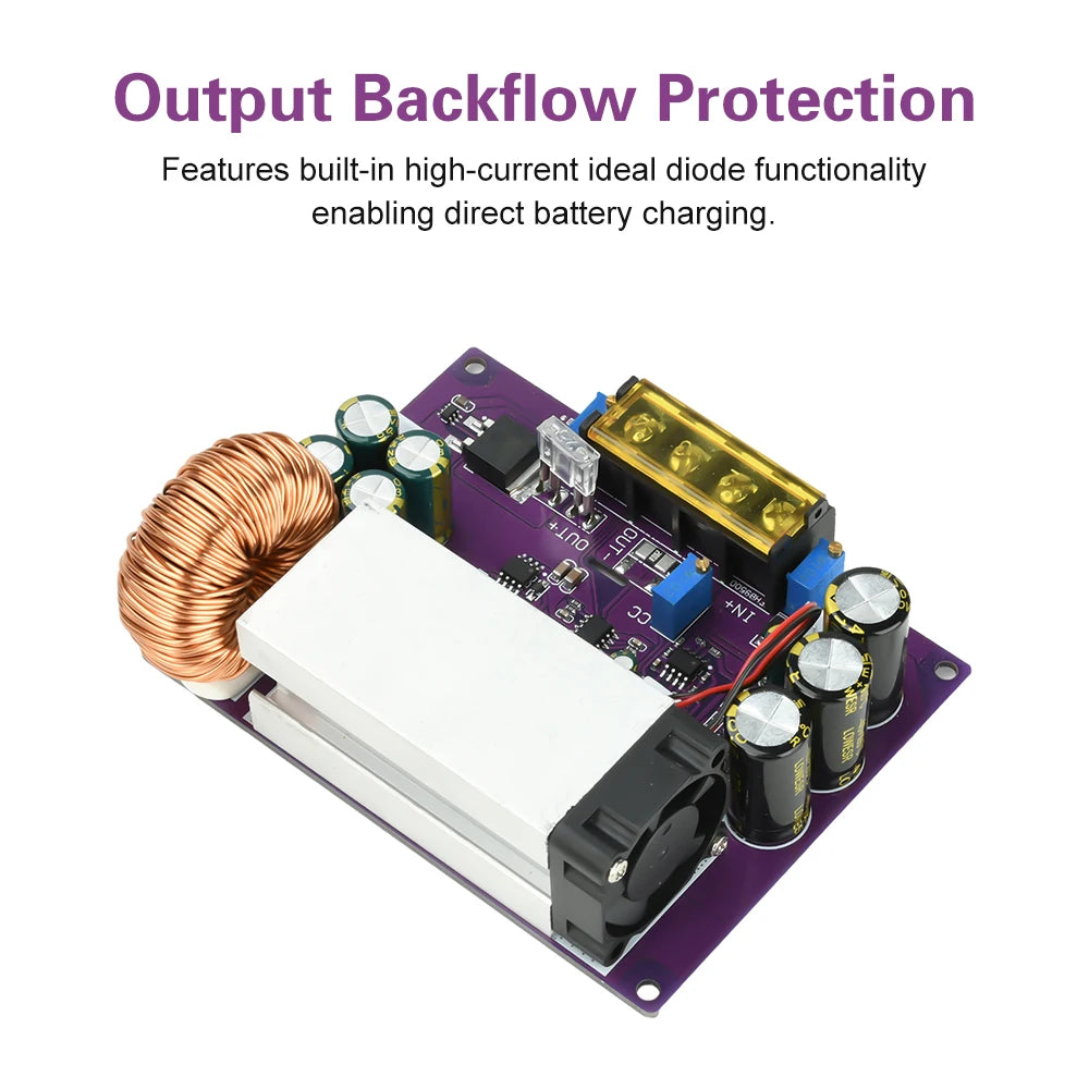 800W 25A MPPT Solar Charger Power Supply Module 18V-90V to 2-60V DC-DC Step Down Buck Converter Auto Charging Board Ideal Diode Oasis Select