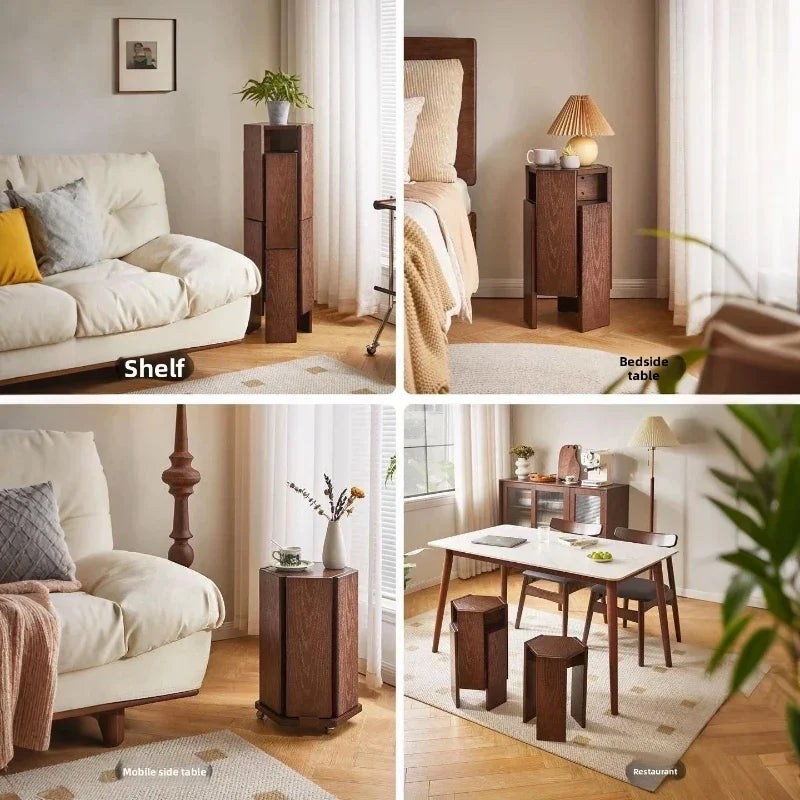 Multi-functional Order stool Solid wood stool Stackable household wood bench Living room low stool sturdy and durable Oasis Select