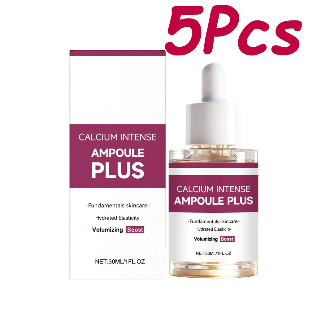 Calcium Intense Ampoule Plus with Collagen Moisturizing Essence Firming Smoothing Brightening Revitalizing Hydrating Face Serum Oasis Select 5 x 30ml Boxed