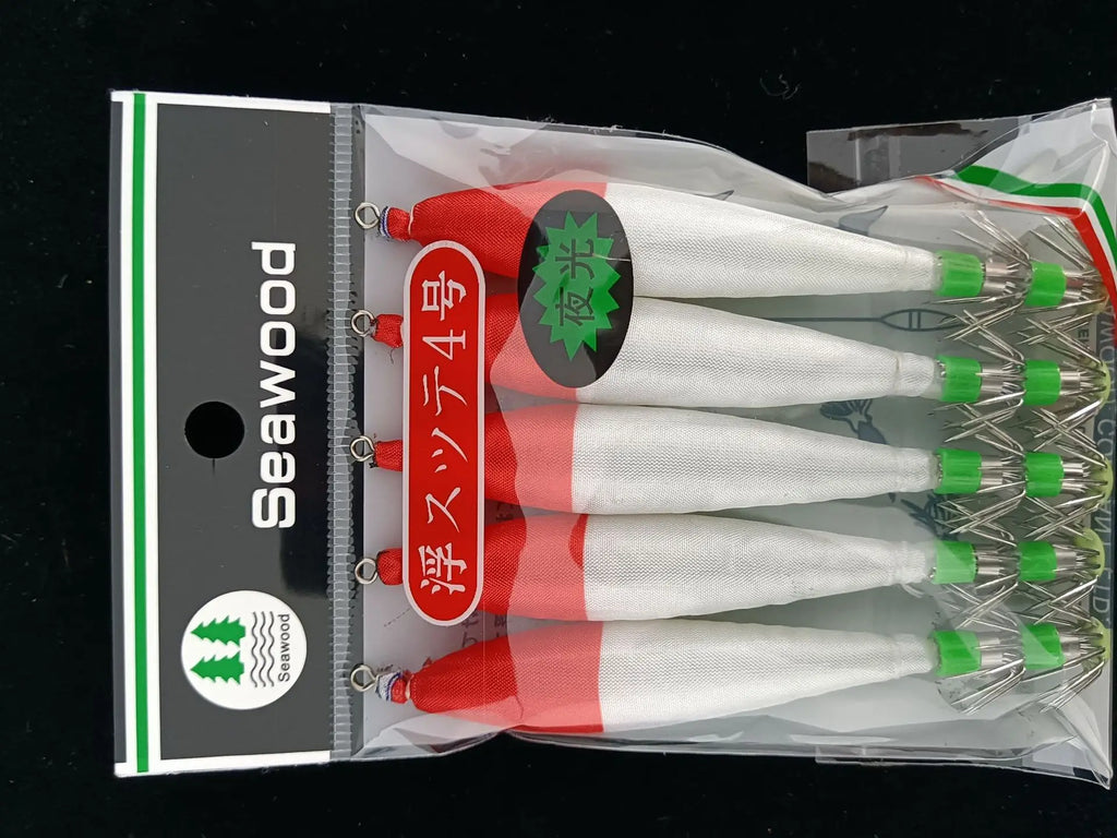 5pcs multi-color strong luminous squid needle 4.0 # octopus hook squid needle lure bait Oasis Select 20