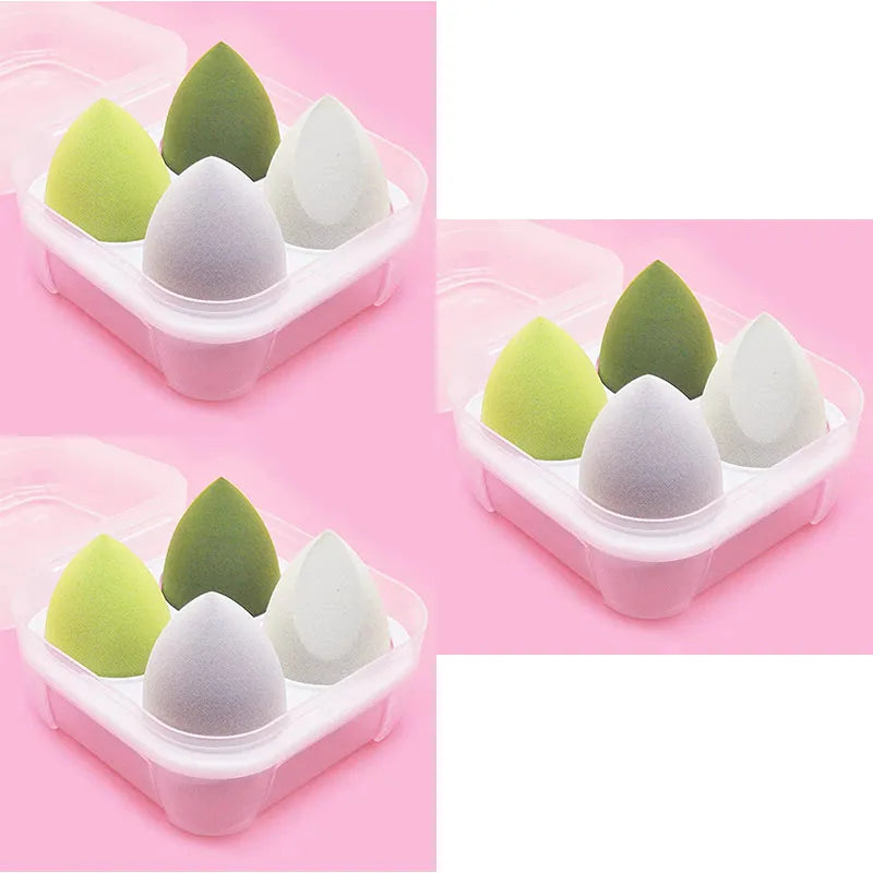 4/8/12/16pcs Makeup Sponge Blender Beauty Egg Cosmetic Puff Foundation Sponges Powder Puffs Women Make Up Accessories Oasis Select 12pcs green boxes