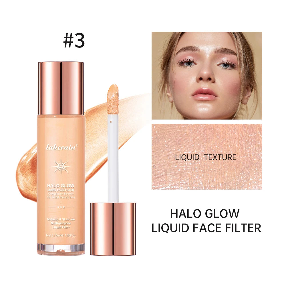 2 IN 1 Skincare & Primer Liquid Highlighter Face Contouring Moisturizing Brightening Skin Tone Bronzer Glow Body Face Makeup Oasis Select Color 3